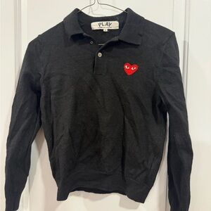 Comme de garcons size m black sweater